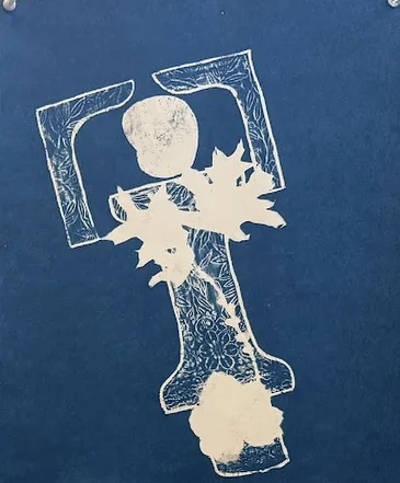 No. 17 — Chess Piece, Cyanotype