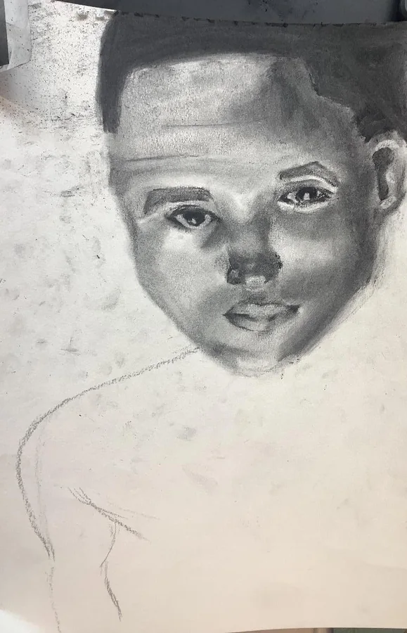 No. 62 — Head, Charcoal