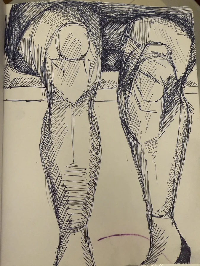 No. 79 — Woman on Subway, Ballpoint